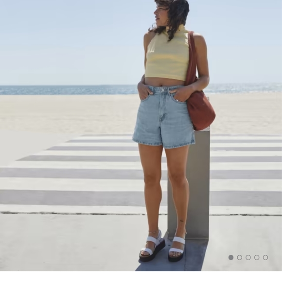 Everlane Light Blue Women's Shorts - Picture 1 of 3